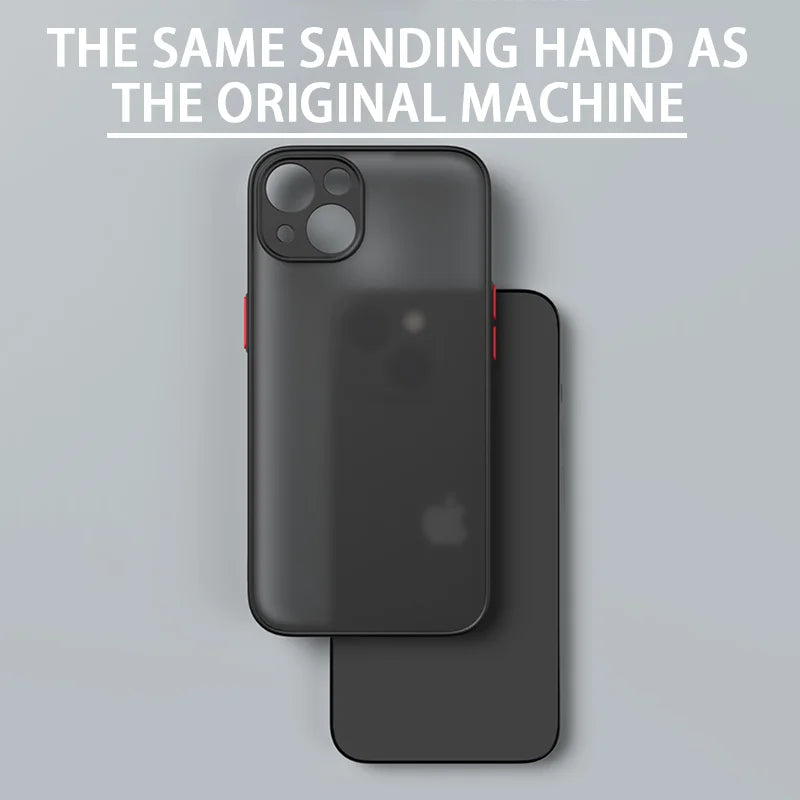 Shockproof Armor Matte Case For iPhone  14   Pro Max Luxury Silicone Clear Hard PC Cover Capa
