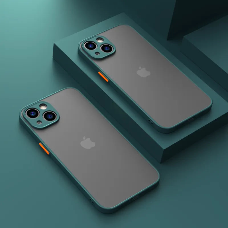 Shockproof Armor Matte Case For iPhone  14   Pro Max Luxury Silicone Clear Hard PC Cover Capa