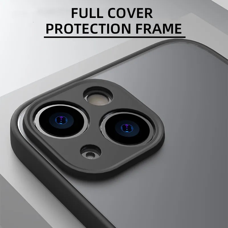 Shockproof Armor Matte Case For iPhone  14   Pro Max Luxury Silicone Clear Hard PC Cover Capa